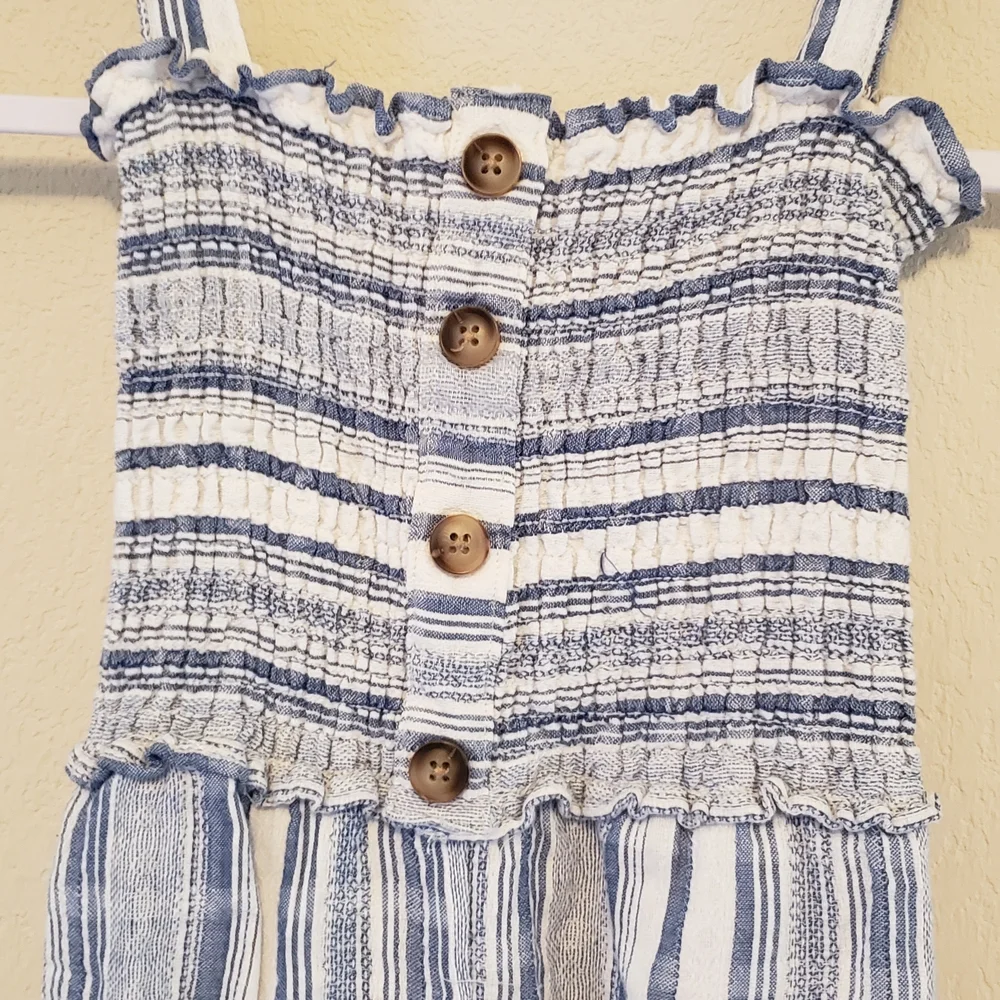 Striped‎ Blue and White Kids Bodysuit